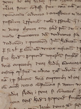 Load image into Gallery viewer, ***RESERVED*** Medieval Charter. Manuscript on Parchment, 1272. Merchant Jacques De Lépine Receives Payment of 38 Sols on a House in Paris
