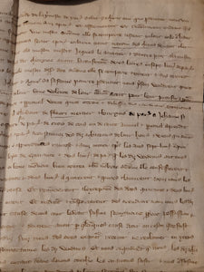 Medieval Charter. Manuscript on Parchment, August 1304. The Sale of a House on Rue Saint-Martin-des-Champs