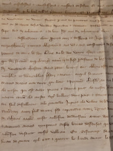Medieval Charter. Manuscript on Parchment, August 1304. The Sale of a House on Rue Saint-Martin-des-Champs