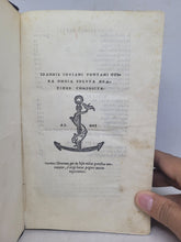 Load image into Gallery viewer, Ioannis Iouiani Pontani Opera omnia soluta oratione composita, 1518-1519. Complete Three Volume Set. Containing the Oft Censored Charon Dialogues