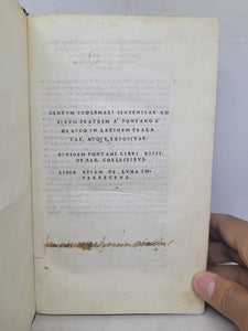 Ioannis Iouiani Pontani Opera omnia soluta oratione composita, 1518-1519. Complete Three Volume Set. Containing the Oft Censored Charon Dialogues