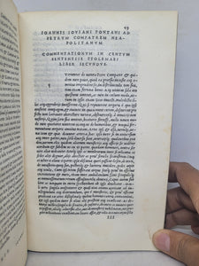 Ioannis Iouiani Pontani Opera omnia soluta oratione composita, 1518-1519. Complete Three Volume Set. Containing the Oft Censored Charon Dialogues