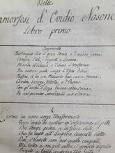Load image into Gallery viewer, Le Metamorfosi di Ovidio Ridotte da Gio Andrea dell&#39;Anguillara, 1584. With Several Pages of Text Supplemented by an Early Hand