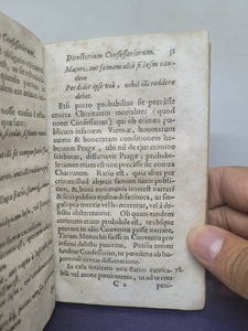 Directorium Confessariorum, 1690. Bound in 15th Century Manuscript Waste