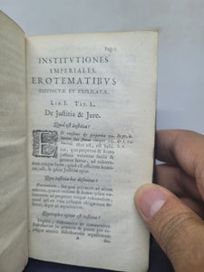 Institutiones Imperiales Erotematibus Distinctae: atque ex ipsis principiis regulisque iuris, passim insertis, explicatae, 1657