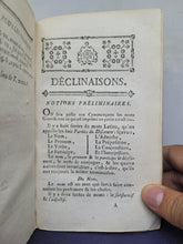 Load image into Gallery viewer, Principes de la Langue Latine, distribués selon leur ordre naturel, 1782. Bound in 18th Century Manuscript Waste