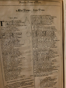 Pericles, and The London Prodigal, Two Plays Extracted from the Fourth Folio of Shakespeare, 1685. Beautifully Bound in Half Tooled Morocco Leather and Cloth