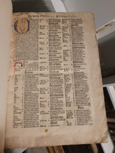 Load image into Gallery viewer, Concordantiae Bibliorum, 1485. Koberger Concordance with a Beautiful 11-Line Pen and Ink Initial, and Occasional Rubrication. Exceedingly Rare at Auction, and bearing the provenance of Windberg Abbey