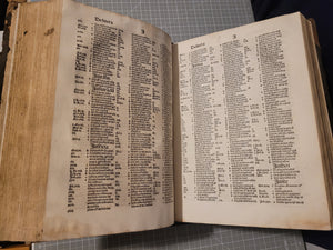 Concordantiae Bibliorum, 1485. Koberger Concordance with a Beautiful 11-Line Pen and Ink Initial, and Occasional Rubrication. Exceedingly Rare at Auction, and bearing the provenance of Windberg Abbey