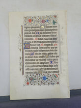 Load image into Gallery viewer, Leaf From an Illuminated Book of Hours, Southern Netherlands, Circa 1400. Illuminated Manuscript on Vellum, With Full Illuminated Borders, Folio 57