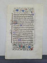 Load image into Gallery viewer, Leaf From an Illuminated Book of Hours, Southern Netherlands, Circa 1400. Illuminated Manuscript on Vellum, With Full Illuminated Borders, Folio 62