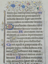 Load image into Gallery viewer, Leaf From an Illuminated Book of Hours, Southern Netherlands, Circa 1400. Illuminated Manuscript on Vellum, With Full Illuminated Borders, Folio 62