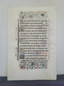 Leaf From an Illuminated Book of Hours, Southern Netherlands, Circa 1400. Illuminated Manuscript on Vellum, With Full Illuminated Borders, Folio 62