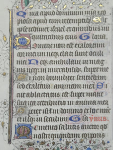 Leaf From an Illuminated Book of Hours, Southern Netherlands, Circa 1400. Illuminated Manuscript on Vellum, With Full Illuminated Borders, Folio 62