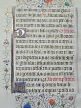 Load image into Gallery viewer, Leaf From an Illuminated Book of Hours, Southern Netherlands, Circa 1400. Illuminated Manuscript on Vellum, With Full Illuminated Borders, Folio 14