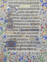 Load image into Gallery viewer, Leaf From an Extravagantly Illuminated Book of Hours, Paris, Circa 1440-1460. Folio 118 from the Office of the Dead. Masterfully Illuminated Manuscript by Jean Hancelin and the Master of Saint Stephen