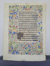 Load image into Gallery viewer, Leaf From an Extravagantly Illuminated Book of Hours, Paris, Circa 1440-1460. Folio 118 from the Office of the Dead. Masterfully Illuminated Manuscript by Jean Hancelin and the Master of Saint Stephen