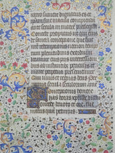 Load image into Gallery viewer, Leaf From an Extravagantly Illuminated Book of Hours, Paris, Circa 1440-1460. Folio 118 from the Office of the Dead. Masterfully Illuminated Manuscript by Jean Hancelin and the Master of Saint Stephen