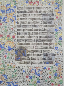 Leaf From an Extravagantly Illuminated Book of Hours, Paris, Circa 1440-1460. Folio 118 from the Office of the Dead. Masterfully Illuminated Manuscript by Jean Hancelin and the Master of Saint Stephen