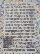 Load image into Gallery viewer, Leaf From an Extravagantly Illuminated Book of Hours, Paris, Circa 1440-1460. Folio 118 from the Office of the Dead. Masterfully Illuminated Manuscript by Jean Hancelin and the Master of Saint Stephen