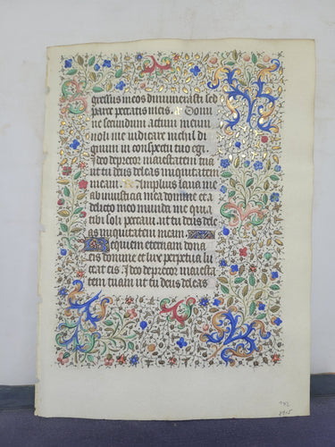 Leaf From an Extravagantly Illuminated Book of Hours, Paris, Circa 1440-1460. Folio 102 from the Office of the Dead. Masterfully Illuminated Manuscript by Jean Hancelin and the Master of Saint Stephen