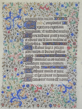 Load image into Gallery viewer, Leaf From an Extravagantly Illuminated Book of Hours, Paris, Circa 1440-1460. Folio 102 from the Office of the Dead. Masterfully Illuminated Manuscript by Jean Hancelin and the Master of Saint Stephen