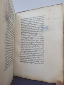 Polyhistor, sive De Mirabilibus Mundi, sive Collectanea Rerum Memorabilium, 1474-1475. Wonders of the World, with An Illuminated Opening
