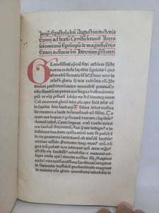 Epistola ad Cyrillum de magnificentiis Hieronymi; With; Epistola ad Augustinum de miraculis Hieronymi; With; Epistola ad Susannam lapsam et ad Heliodorum, Circa 1470. Early Trio of Tracts with Pseudo Attributions