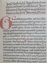 Load image into Gallery viewer, Epistola ad Cyrillum de magnificentiis Hieronymi; With; Epistola ad Augustinum de miraculis Hieronymi; With; Epistola ad Susannam lapsam et ad Heliodorum, Circa 1470. Early Trio of Tracts with Pseudo Attributions