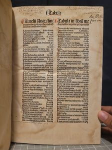 Opuscula, 1489. The Collected Short Works of Saint Augustine, Including his Famed Confessions and Meditations, all Rubricated, and Heavily Annotated Throughout