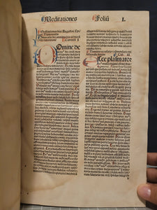Opuscula, 1489. The Collected Short Works of Saint Augustine, Including his Famed Confessions and Meditations, all Rubricated, and Heavily Annotated Throughout