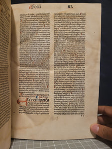 Opuscula, 1489. The Collected Short Works of Saint Augustine, Including his Famed Confessions and Meditations, all Rubricated, and Heavily Annotated Throughout