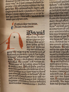 Opuscula, 1489. The Collected Short Works of Saint Augustine, Including his Famed Confessions and Meditations, all Rubricated, and Heavily Annotated Throughout