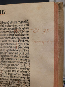 Opuscula, 1489. The Collected Short Works of Saint Augustine, Including his Famed Confessions and Meditations, all Rubricated, and Heavily Annotated Throughout
