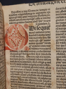 Opera: Sermones, Epistolae et alia Opuscula, 1494. The Complete Works of Kempis Including His Imitation of Christ and Meditations on the Incarnation of Christ, Nicely Rubricated