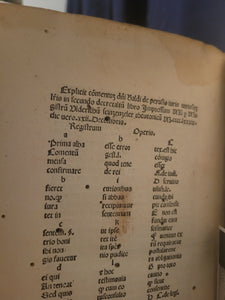 Super I et II Decretalium, 1489. Volume 2 of 2. Extraordinarily Rare, and With 12th Century Manuscript Waste with Neumes