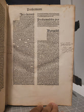 Load image into Gallery viewer, Opera. Prima and Secunda, 1488. Volumes 1-2 of 3 of the Works of the Jean Gerson in One Volume, with Part of the Original Boards Preserved