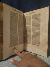 Load image into Gallery viewer, Opera. Prima and Secunda, 1488. Volumes 1-2 of 3 of the Works of the Jean Gerson in One Volume, with Part of the Original Boards Preserved