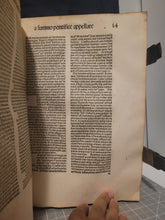 Load image into Gallery viewer, Opera. Prima and Secunda, 1488. Volumes 1-2 of 3 of the Works of the Jean Gerson in One Volume, with Part of the Original Boards Preserved