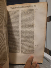 Load image into Gallery viewer, Opera. Prima and Secunda, 1488. Volumes 1-2 of 3 of the Works of the Jean Gerson in One Volume, with Part of the Original Boards Preserved