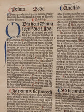 Load image into Gallery viewer, Summa Theologica, 1496. Volume II of III in Two Tomes. Aquinas’s Masterpiece, Rubricated and in Original Boards