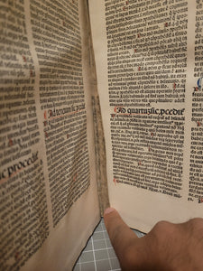 Summa Theologica, 1496. Volume II of III in Two Tomes. Aquinas’s Masterpiece, Rubricated and in Original Boards
