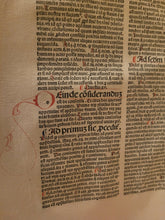 Load image into Gallery viewer, Summa Theologica, 1496. Volume II of III in Two Tomes. Aquinas’s Masterpiece, Rubricated and in Original Boards