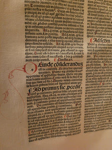 Summa Theologica, 1496. Volume II of III in Two Tomes. Aquinas’s Masterpiece, Rubricated and in Original Boards