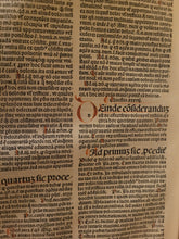 Load image into Gallery viewer, Summa Theologica, 1496. Volume II of III in Two Tomes. Aquinas’s Masterpiece, Rubricated and in Original Boards