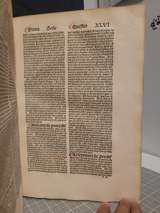 Summa Theologica, 1496. Volume II of III in Two Tomes. Aquinas’s Masterpiece, Rubricated and in Original Boards