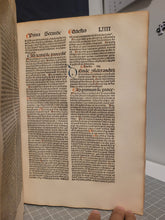 Load image into Gallery viewer, Summa Theologica, 1496. Volume II of III in Two Tomes. Aquinas’s Masterpiece, Rubricated and in Original Boards