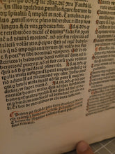Load image into Gallery viewer, Summa Theologica, 1496. Volume II of III in Two Tomes. Aquinas’s Masterpiece, Rubricated and in Original Boards