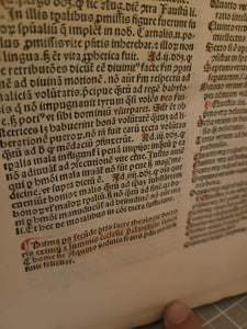 Summa Theologica, 1496. Volume II of III in Two Tomes. Aquinas’s Masterpiece, Rubricated and in Original Boards