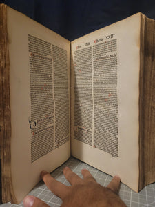 Summa Theologica, 1496. Volume II of III in Two Tomes. Aquinas’s Masterpiece, Rubricated and in Original Boards
